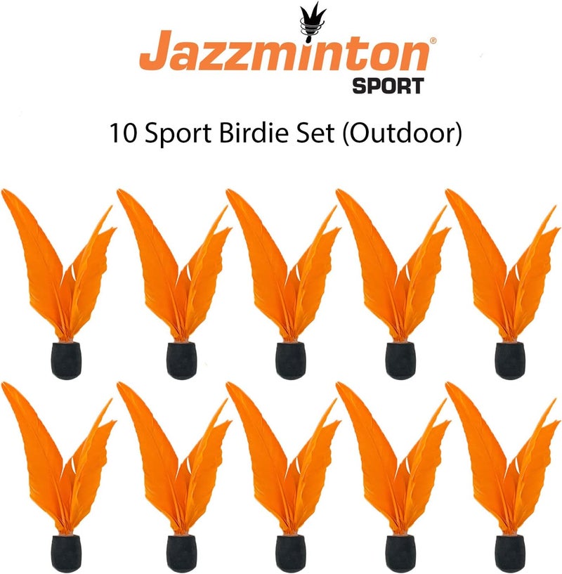 Jazzminton رياضة - 10 طيور بديلة - طيور ريش إضافية داخلية وخارجية للعبة كرة المضرب، بيكلبول، كرة الريشة، تنس - Image 2